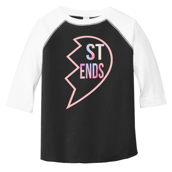 Bff 1 Heart In 2 Best Friends Matching 2nd Part Toddler Fine Jersey T-Shirt