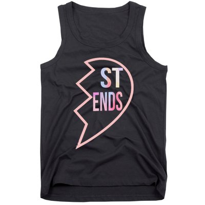 Bff 1 Heart In 2 Best Friends Matching 2nd Part Tank Top