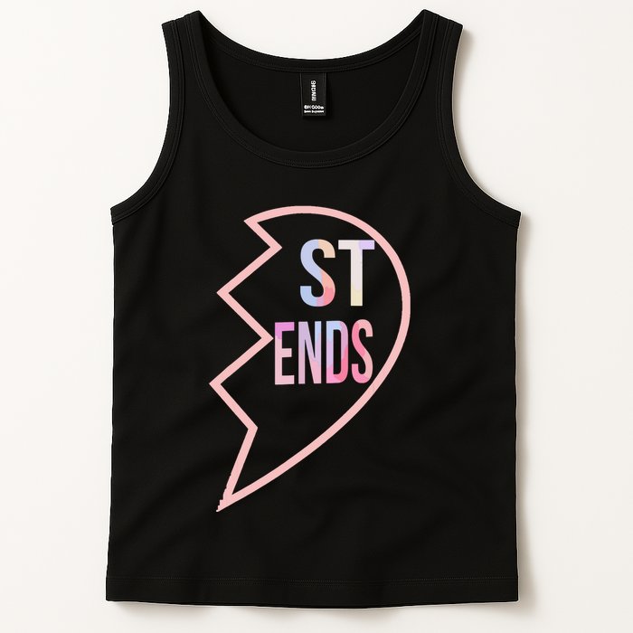 Bff 1 Heart In 2 Best Friends Matching 2nd Part Tank Top