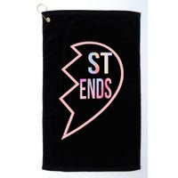Bff 1 Heart In 2 Best Friends Matching 2nd Part Golf Towel