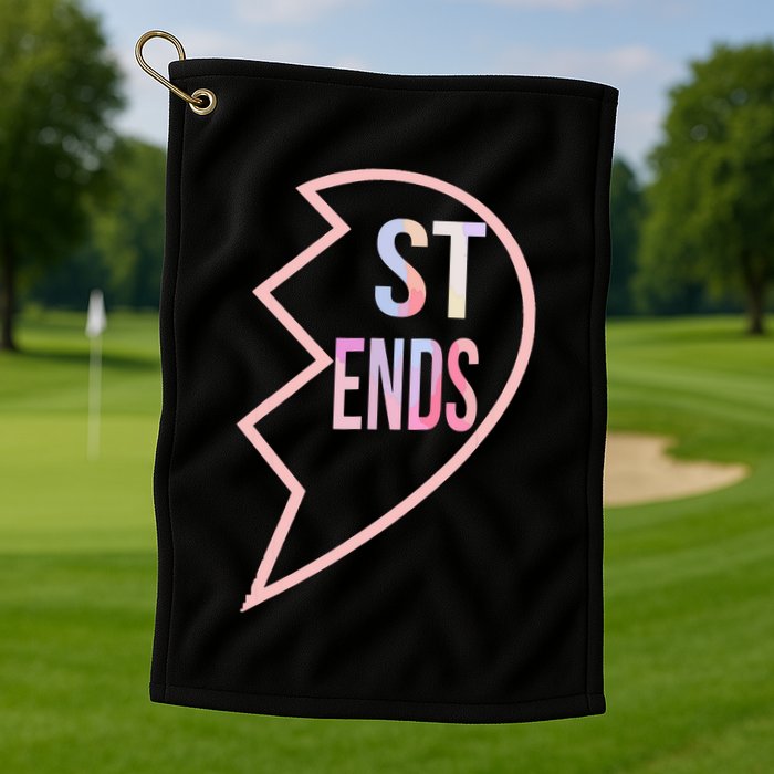 Bff 1 Heart In 2 Best Friends Matching 2nd Part Golf Towel