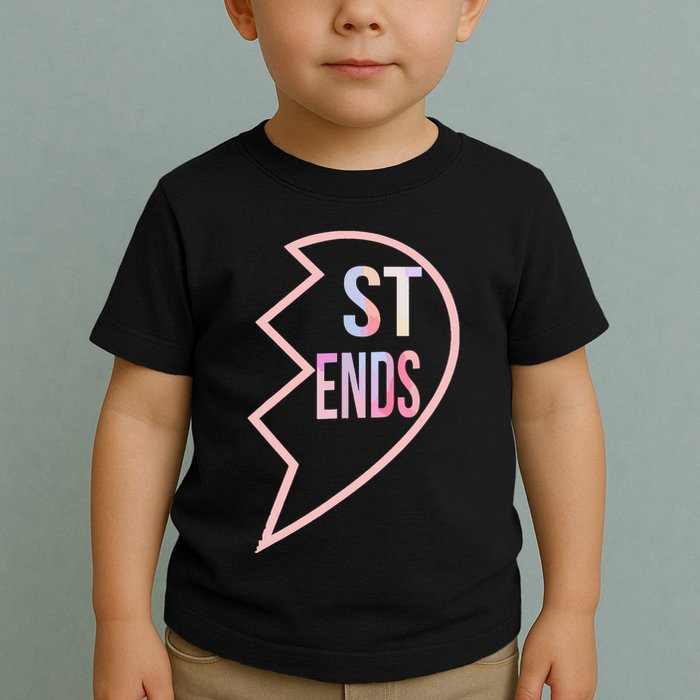 Bff 1 Heart In 2 Best Friends Matching 2nd Part Toddler T-Shirt