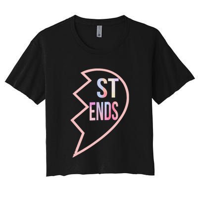 Bff 1 Heart In 2 Best Friends Matching 2nd Part Crop Top