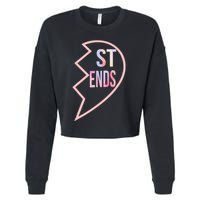 Bff 1 Heart In 2 Best Friends Matching 2nd Part Cropped Pullover Crew