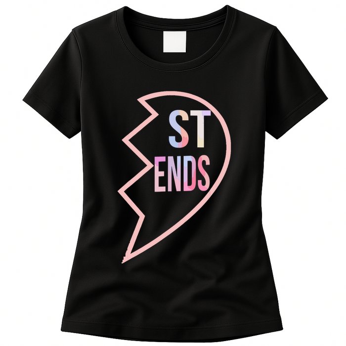 Bff 1 Heart In 2 Best Friends Matching 2nd Part Womens T-Shirt