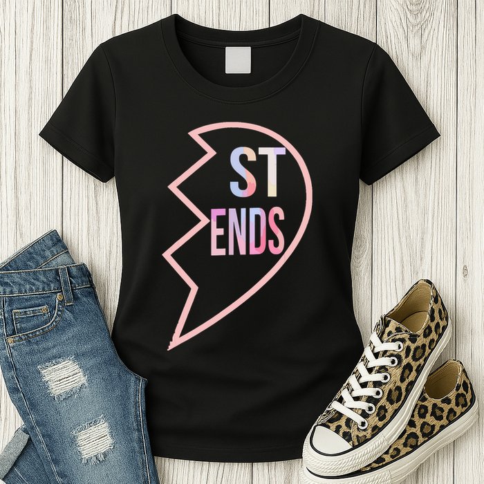 Bff 1 Heart In 2 Best Friends Matching 2nd Part Womens T-Shirt