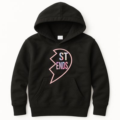 Bff 1 Heart In 2 Best Friends Matching 2nd Part Kids Hoodie
