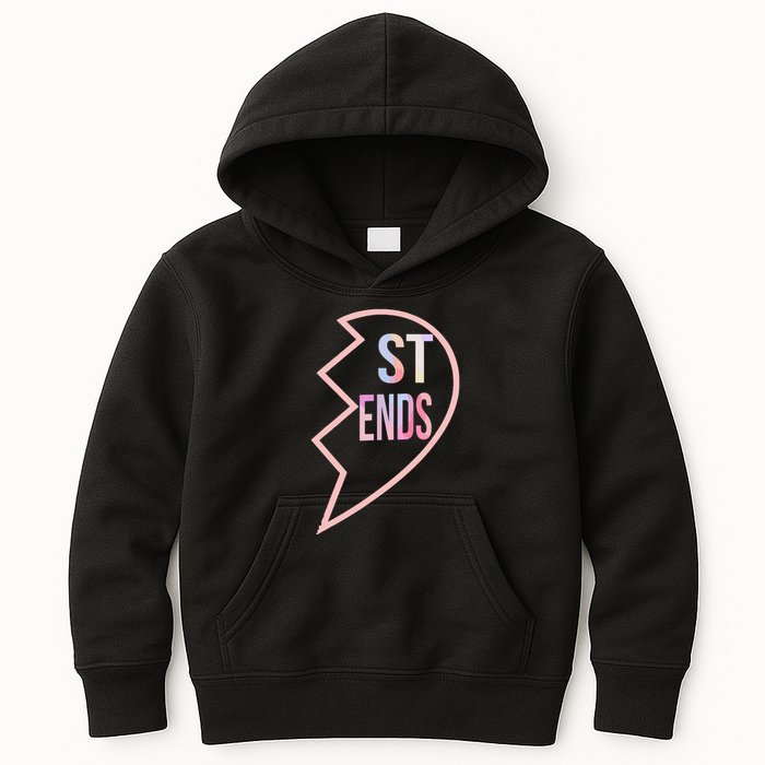 Bff 1 Heart In 2 Best Friends Matching 2nd Part Kids Hoodie