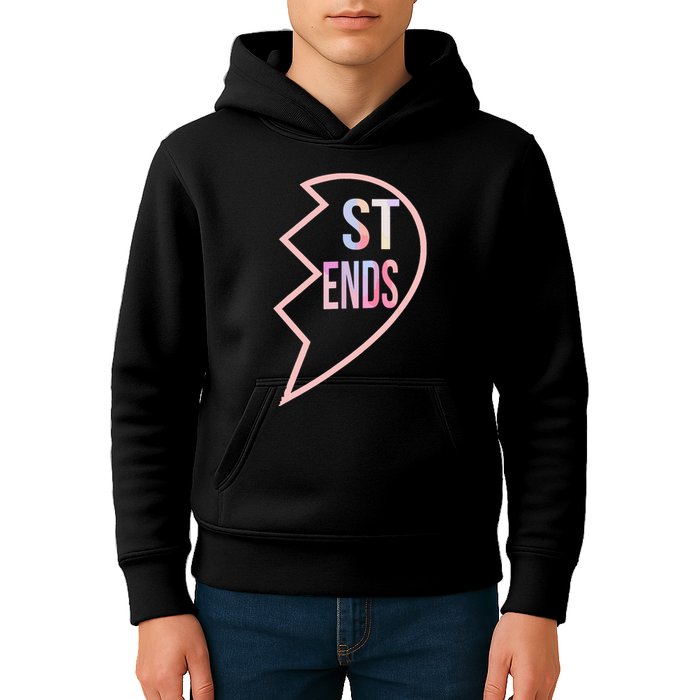 Bff 1 Heart In 2 Best Friends Matching 2nd Part Kids Hoodie