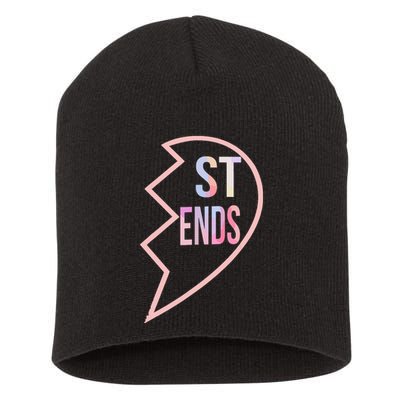 Bff 1 Heart In 2 Best Friends Matching 2nd Part Short Acrylic Beanie