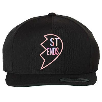 Bff 1 Heart In 2 Best Friends Matching 2nd Part Wool Snapback Cap