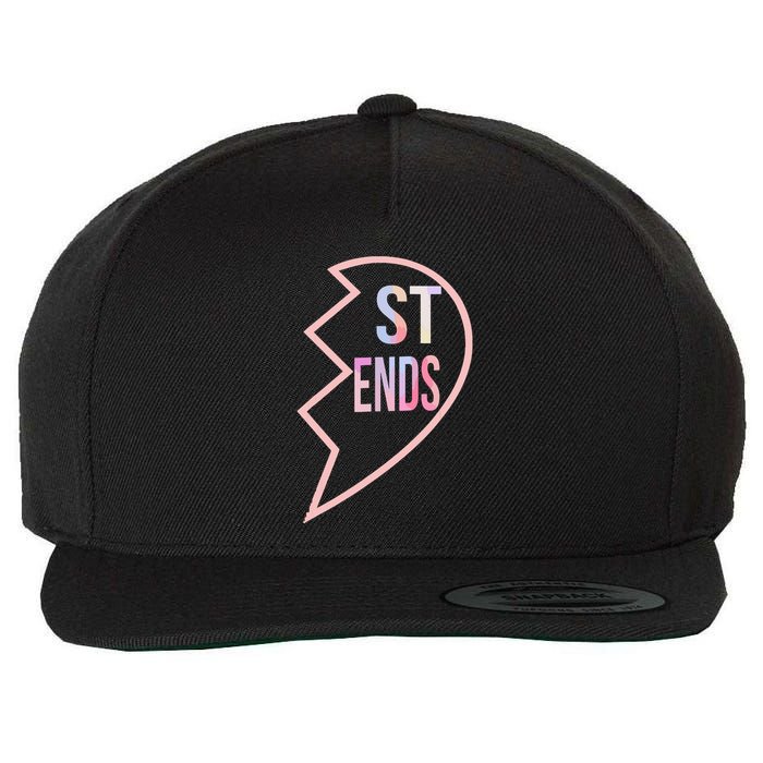 Bff 1 Heart In 2 Best Friends Matching 2nd Part Wool Snapback Cap