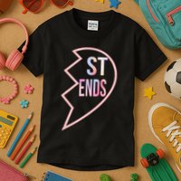 Bff 1 Heart In 2 Best Friends Matching 2nd Part Kids T-Shirt