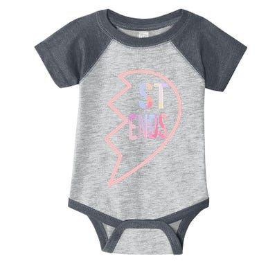 Bff 1 Heart In 2 Best Friends Matching 2nd Part Infant Baby Jersey Bodysuit
