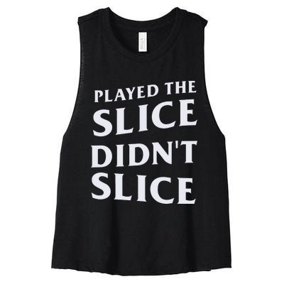 Breaking 100 Jerry Played The Slice Didn’T Slice Women's Racerback Cropped Tank