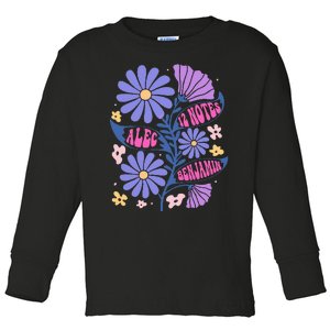 Benjamin 12 Notes Flower Art Alec Toddler Long Sleeve Shirt