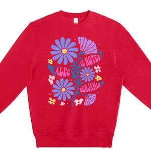 Benjamin 12 Notes Flower Art Alec Premium Crewneck Sweatshirt