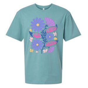 Benjamin 12 Notes Flower Art Alec Sueded Cloud Jersey T-Shirt