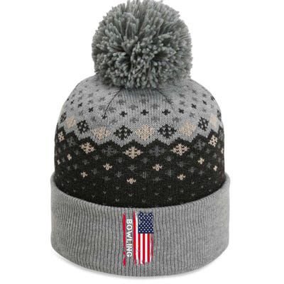 Bowling 10 Pins And Strikes And Spares In America Great Gift The Baniff Cuffed Pom Beanie