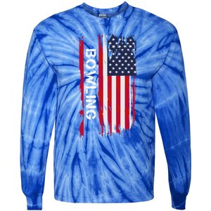 Bowling 10 Pins And Strikes And Spares In America Great Gift Tie-Dye Long Sleeve Shirt