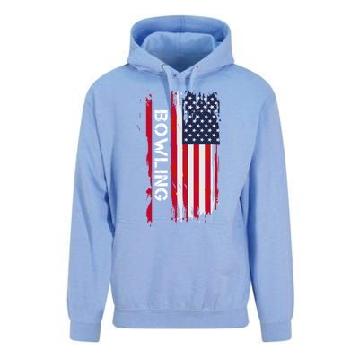 Bowling 10 Pins And Strikes And Spares In America Great Gift Unisex Surf Hoodie