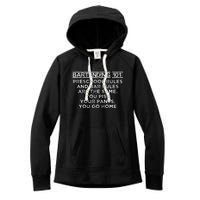 Bartending 101 Preschool Bar Rules White Bartender Women's Fleece Hoodie