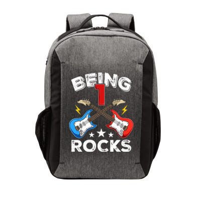 Being 1 Rocks Guitar One Year Old Funny 1st Birthday Vector Backpack