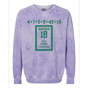 Banner 18 Time 2024 Boston Bball City Colorblast Crewneck Sweatshirt