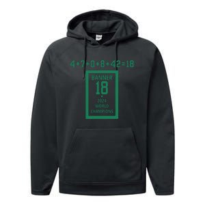 Banner 18 Time 2024 Boston Bball City Performance Fleece Hoodie