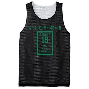 Banner 18 Time 2024 Boston Bball City Mesh Reversible Basketball Jersey Tank