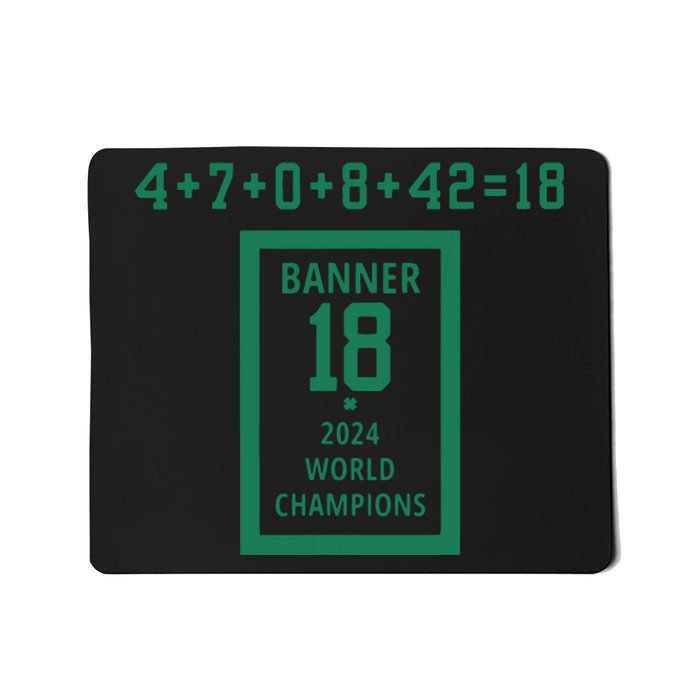 Banner 18 Time 2024 Boston Bball City Mousepad