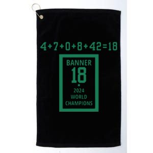 Banner 18 Time 2024 Boston Bball City Platinum Collection Golf Towel