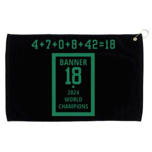 Banner 18 Time 2024 Boston Bball City Grommeted Golf Towel