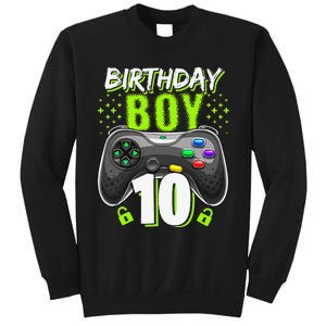 Birthday 10 Video Game Controller Gamer 10th Birthday Sweatshirt