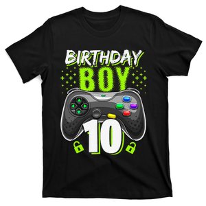 Birthday 10 Video Game Controller Gamer 10th Birthday T-Shirt