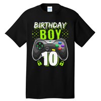 Birthday 10 Video Game Controller Gamer 10th Birthday Tall T-Shirt