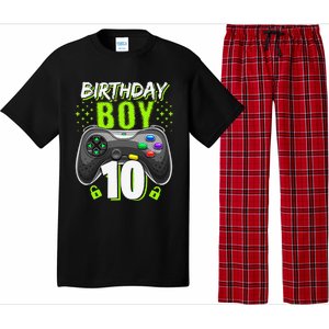 Birthday 10 Video Game Controller Gamer 10th Birthday Pajama Set