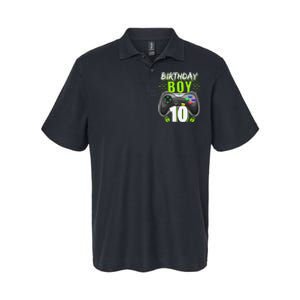 Birthday 10 Video Game Controller Gamer 10th Birthday Softstyle Adult Sport Polo