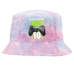 Birthday 10 Video Game Controller Gamer 10th Birthday Tie-Dyed Bucket Hat