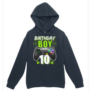 Birthday 10 Video Game Controller Gamer 10th Birthday Urban Pullover Hoodie