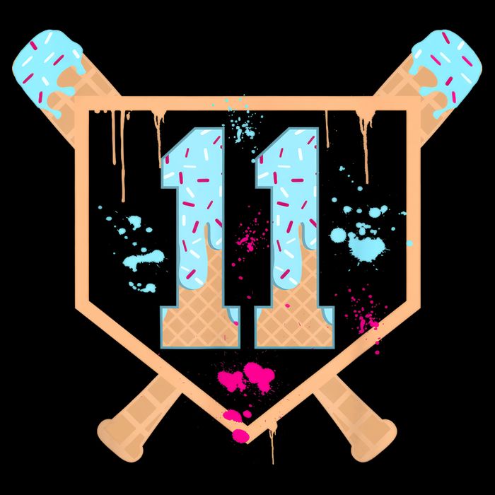 Baseball 11 Year Old Ice Cream Drip 11th Birthday Boy 11  16 in Basic Backpack
