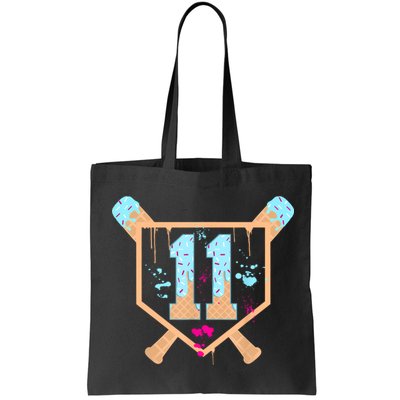 Baseball 11 Year Old Ice Cream Drip 11th Birthday Boy 11  Bag