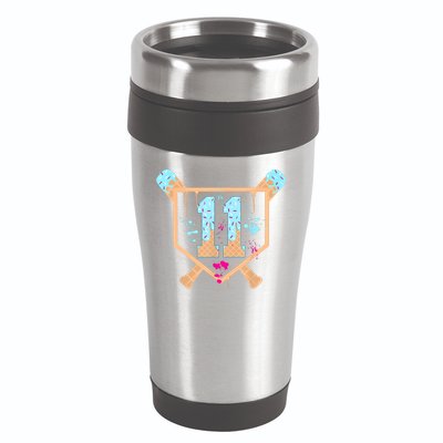 Baseball 11 Year Old Ice Cream Drip 11th Birthday Boy 11  16oz Travel Tumbler