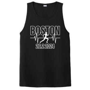 Boston 26 2 2024 Marathon Finisher Running Runner Funny Gift PosiCharge Competitor Tank