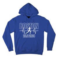 Boston 26 2 2024 Marathon Finisher Running Runner Funny Gift Hoodie