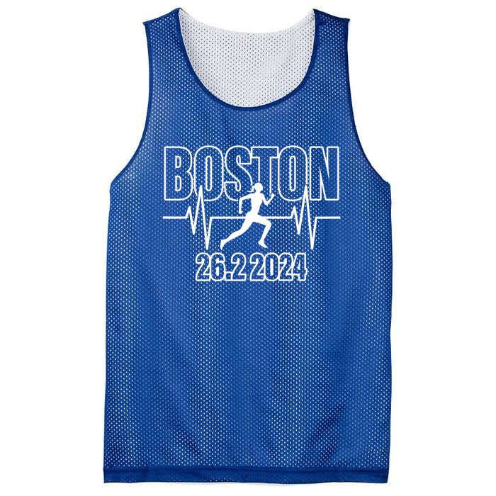 Boston 26 2 2024 Marathon Finisher Running Runner Funny Gift Mesh Reversible Basketball Jersey Tank