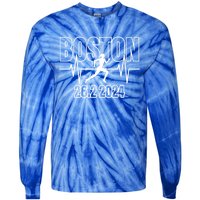 Boston 26 2 2024 Marathon Finisher Running Runner Funny Gift Tie-Dye Long Sleeve Shirt