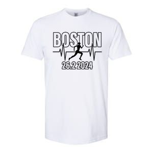 Boston 26 2 2024 Marathon Finisher Running Runner Funny Gift Softstyle CVC T-Shirt