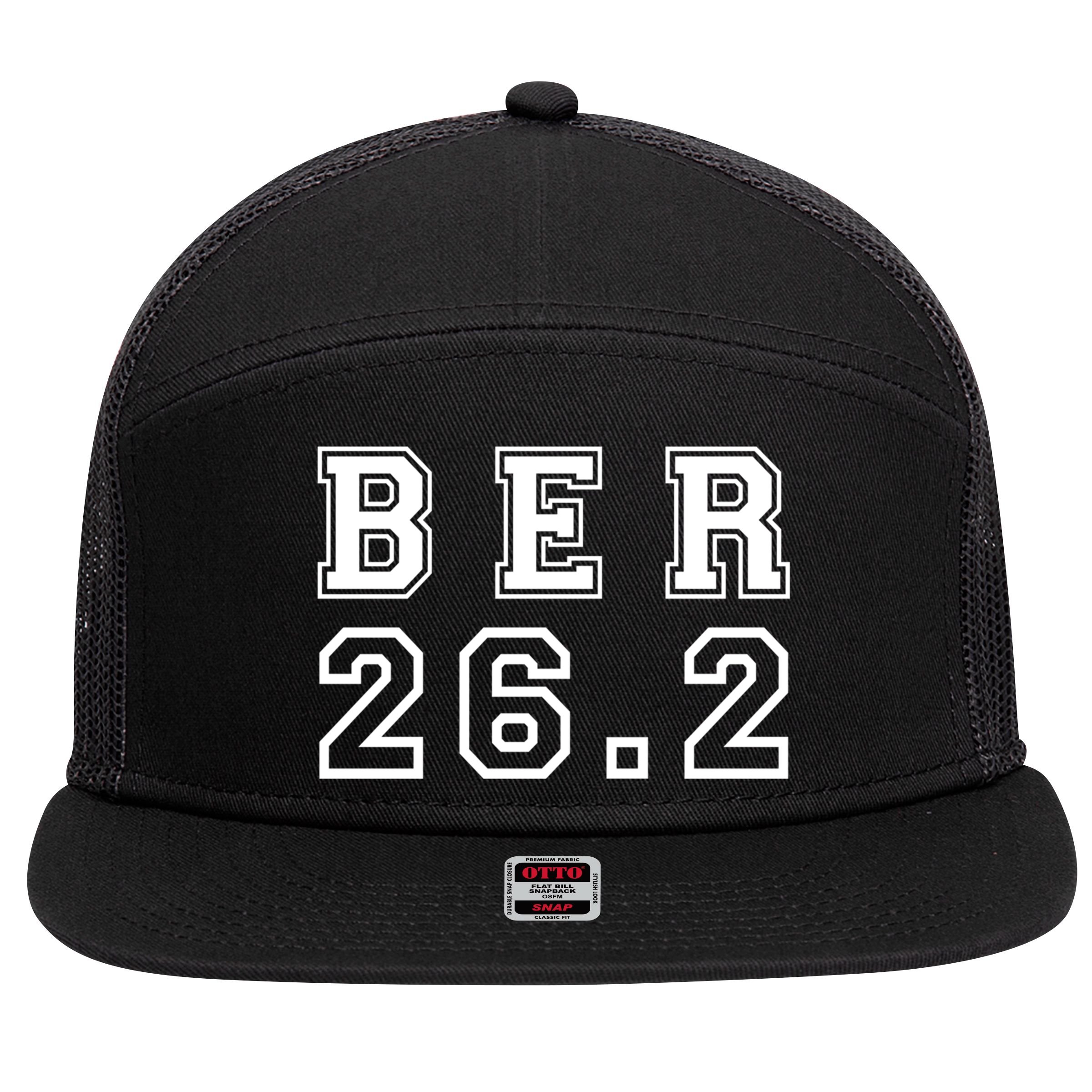 Berlin 26 2 Marathon Gift 7 Panel Mesh Trucker Snapback Hat