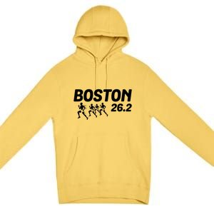 Boston 26 2 Miles Running Marathon Friend Support Cute Gift Premium Pullover Hoodie